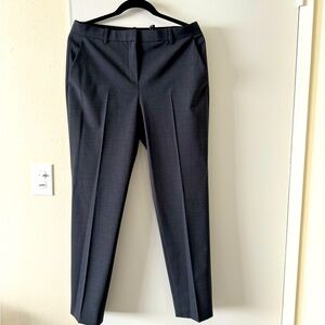 Theory Full Length Pant in Stretch Wool - Charcoal Melange